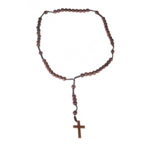 Carnaval verkleed sieraden - Rozenkrans ketting van hout - voor priesters/nonnen - Religieus