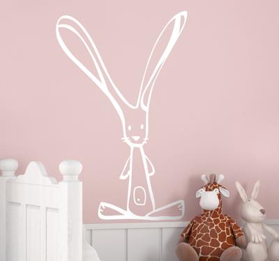 Muursticker kinderkamer haas