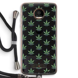 Weed: Motorola Moto Z Force Transparant Hoesje met koord