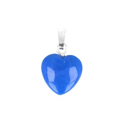 Hartvormige Edelstenen Hanger Howliet Blauw (12 mm)