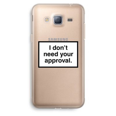 Don't need approval: Samsung Galaxy J3 (2016) Transparant Hoesje