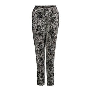 Eksept by Shoeby high waist slim fit broek met all over print zwart/wit