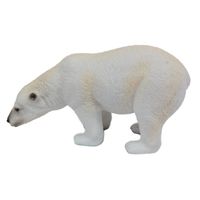 Witte plastic ijsbeer 11 cm - thumbnail
