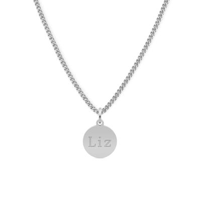 Kindercollectie ketting eigen tekst – Stainless steel - Zilver