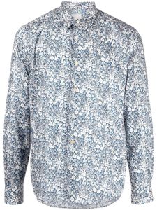 Paul Smith chemise en coton biologique à fleurs - Bleu