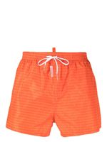 DSQUARED2 short de bain à logo imprimé - Orange