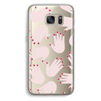 Hands pink: Samsung Galaxy S7 Transparant Hoesje