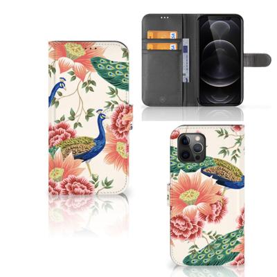 Telefoonhoesje | Met pasjeshouder | voor Apple iPhone 12 Pro Max Pink Peacock