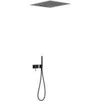 Regendouche set Tres 3V | Inbouw | Mengkraan | 3-weg | Rond | Zwart mat