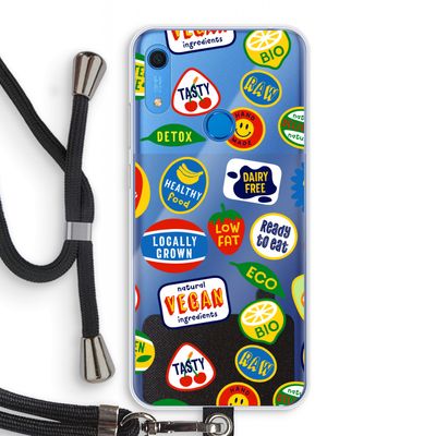 Fruitsticker: Huawei Y6s Transparant Hoesje met koord