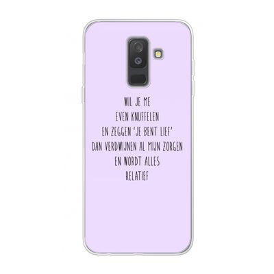 Relatief: Samsung Galaxy A6 Plus (2018) Transparant Hoesje