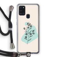 Violets are blue: Samsung Galaxy A21s Transparant Hoesje met koord