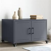 Salontafel 68x50x43,5 cm koudgewalst staal antracietkleurig