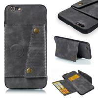 Lederen beschermhoes voor iPhone 6 plus & 6s plus (grijs)