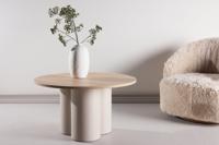 Nohr Ronde Salontafel 'Anh' 80cm, kleur Beige/Whitewash
