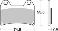 BREMBO Remblokken, voor de moto, Road Gesinterd Metaal 07HO47SA