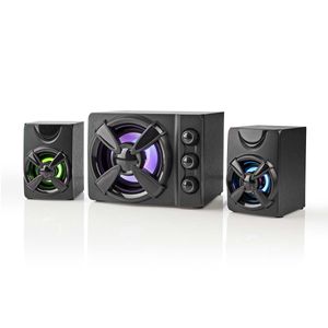 Gaming Speaker | Speaker-kanalen: 2.1 | USB Gevoed | 3,5 mm Male | 33 W | LED | Volumebediening