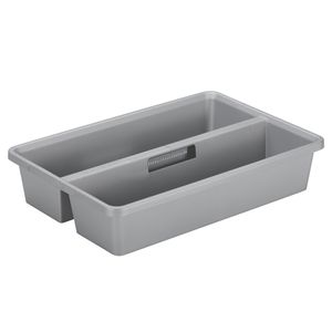 Sunware organiser - kunststof - 50 x 33 cm - grijs - 2 vakken