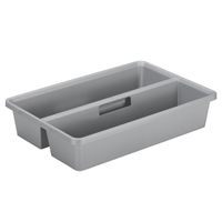 Sunware organiser - kunststof - 50 x 33 cm - grijs - 2 vakken