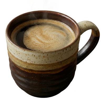 Mica Decorations Koffiemok / theemok Ethan - zwart - 7 x 8 cm - mokken - porselein