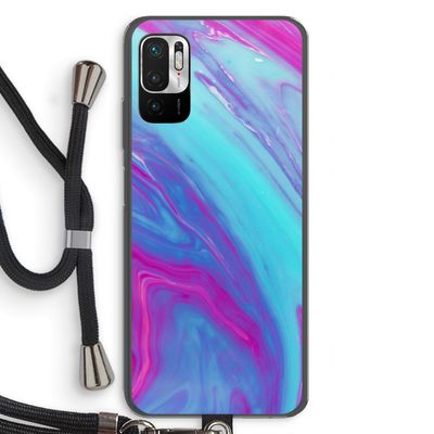 Zweverige regenboog: Xiaomi Redmi Note 10 5G Transparant Hoesje met koord