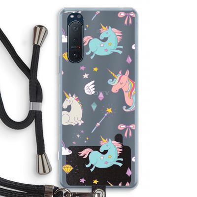 Fantasiewereld: Sony Xperia 5 II Transparant Hoesje met koord