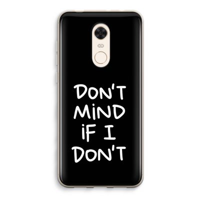 Don't Mind: Xiaomi Redmi 5 Transparant Hoesje