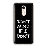 Don't Mind: Xiaomi Redmi 5 Transparant Hoesje