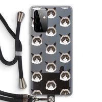 It's a Purrr Case: Samsung Galaxy A72 5G Transparant Hoesje met koord
