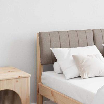 Gestoffeerd hoofdbord Taupe 120 cm Massief grenenhout Gestoffeerd hoofdbord Taupe 120 cm Massief grenenhout