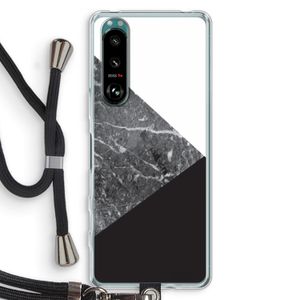 Combinatie marmer: Sony Xperia 5 III Transparant Hoesje met koord