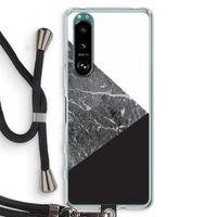 Combinatie marmer: Sony Xperia 5 III Transparant Hoesje met koord