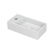 INK - Fontein Porselein Links met Kraangat - 360x180x90 mm - Glans Wit