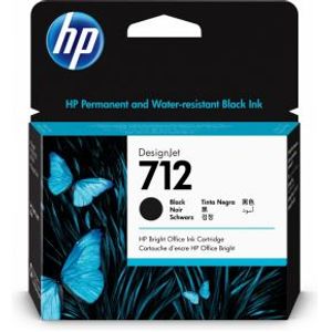 HP 712 80 ml inktcartridge voor DesignJet, zwart