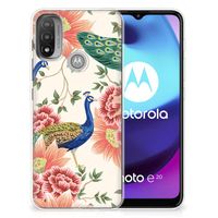 TPU Hoesje voor Motorola Moto E20 | E40 Pink Peacock - thumbnail