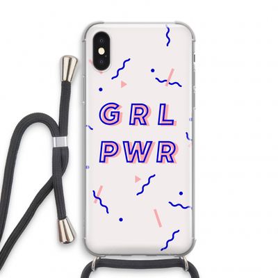 GRL PWR: iPhone XS Transparant Hoesje met koord
