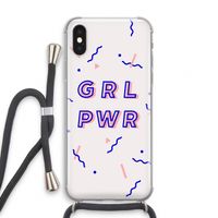 GRL PWR: iPhone XS Transparant Hoesje met koord