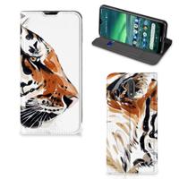 Bookcase Nokia 2.3 Watercolor Tiger Bookcase Nokia 2.3 Watercolor Tiger