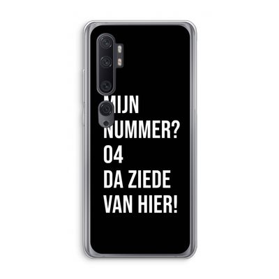Da ziede van hier - Zwart: Xiaomi Mi Note 10 Transparant Hoesje