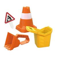 Hape zandschep en emmer constructie set
