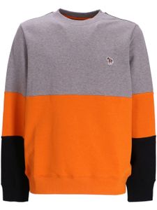 PS Paul Smith sweat rayé à design colour block - Gris