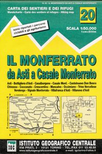 Wandelkaart 20 Il Monferrato da Asti a Casale Monferrato | IGC - Istit