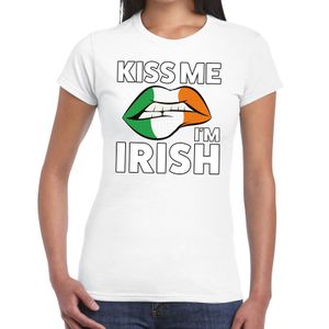 Kiss me I am Irish t-shirt wit dames