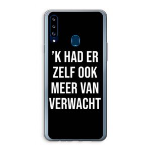 Meer verwacht - Zwart: Samsung Galaxy A20s Transparant Hoesje