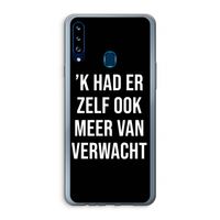 Meer verwacht - Zwart: Samsung Galaxy A20s Transparant Hoesje