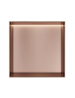 Hotbath &MORE Inbouwnis 30x30x10cm frameless + LED Geborsteld Koper PVD