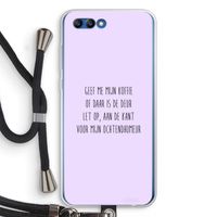 Ochtendhumeur: Honor 10 Transparant Hoesje met koord