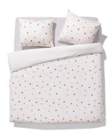 HEMA Dekbedovertrek 240x200/220cm zacht katoen stippen gekleurd (wit)