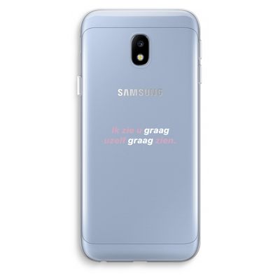 uzelf graag zien: Samsung Galaxy J3 (2017) Transparant Hoesje