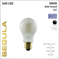 LED lamp frost 5W 1900K 200 lm E27 mat filament Segula dimbaar 50648